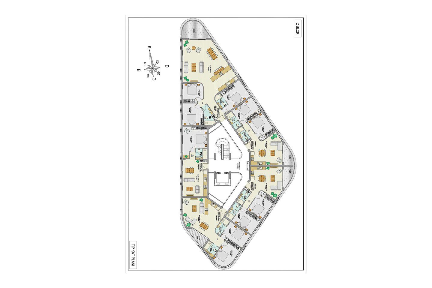 North Cyprus Three Bedroom Apartment in Kyrenia City Center Photo 39