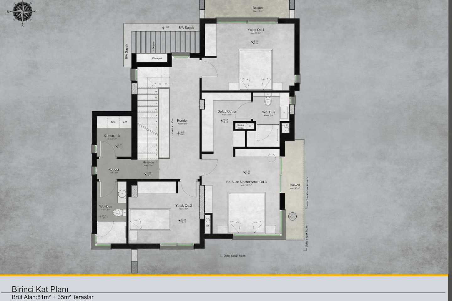 North Cyprus Three Bedroom Villa in Ozankoy Photo 46
