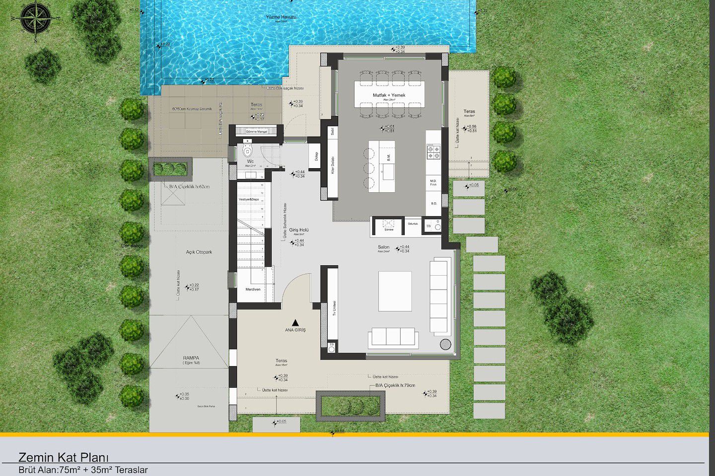 North Cyprus Three Bedroom Villa in Ozankoy Photo 45