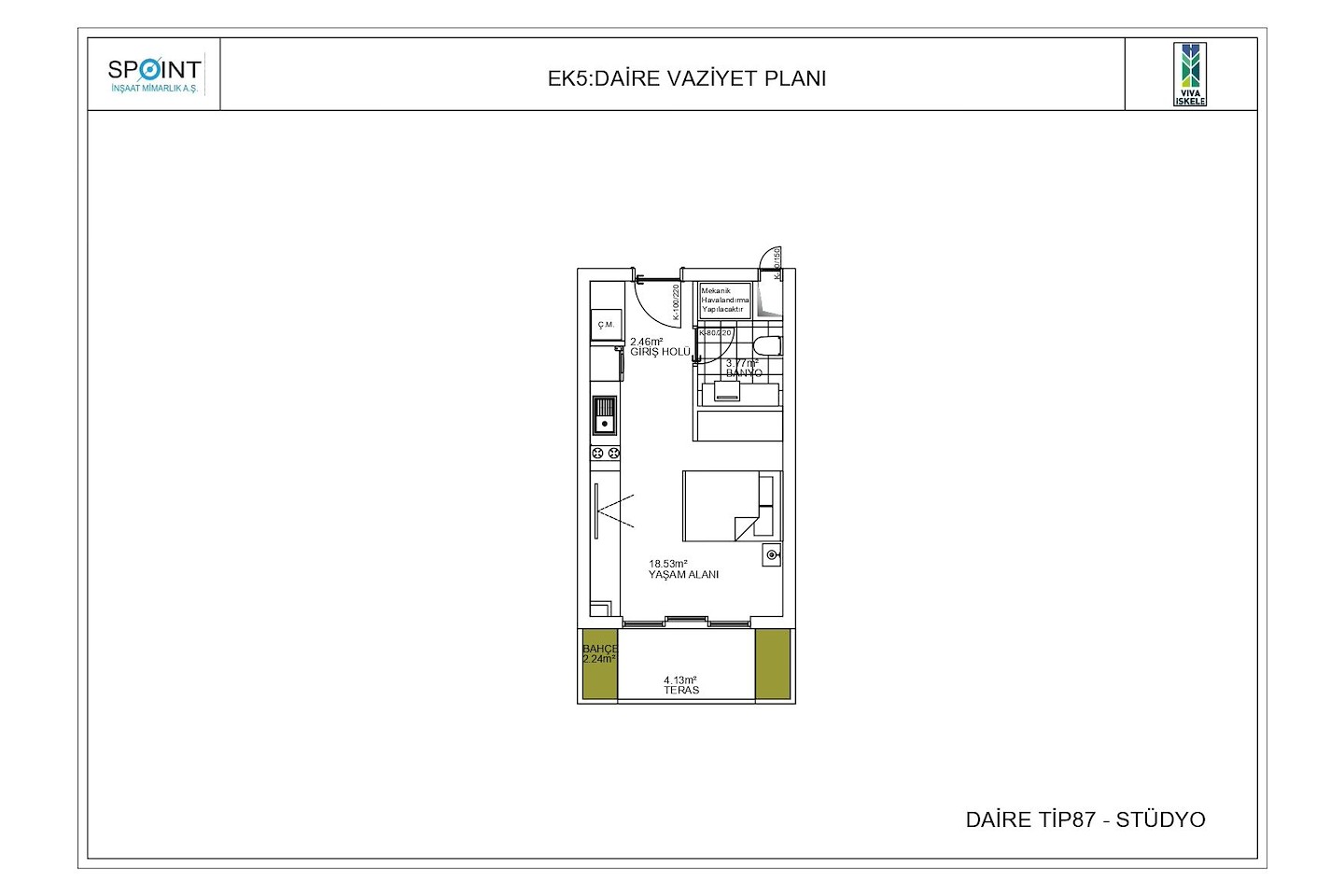 North Cyprus Studio Apartment in Iskele (D1 teraslı) Photo 9