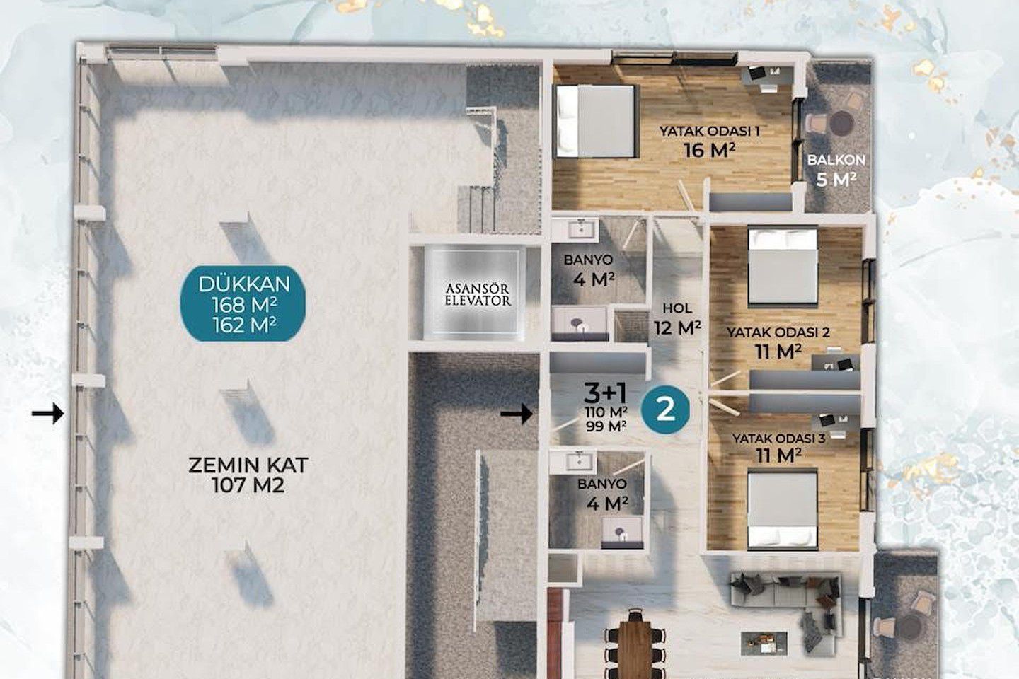 North Cyprus Three Bedroom Apartment in Yenibogazici Photo 8