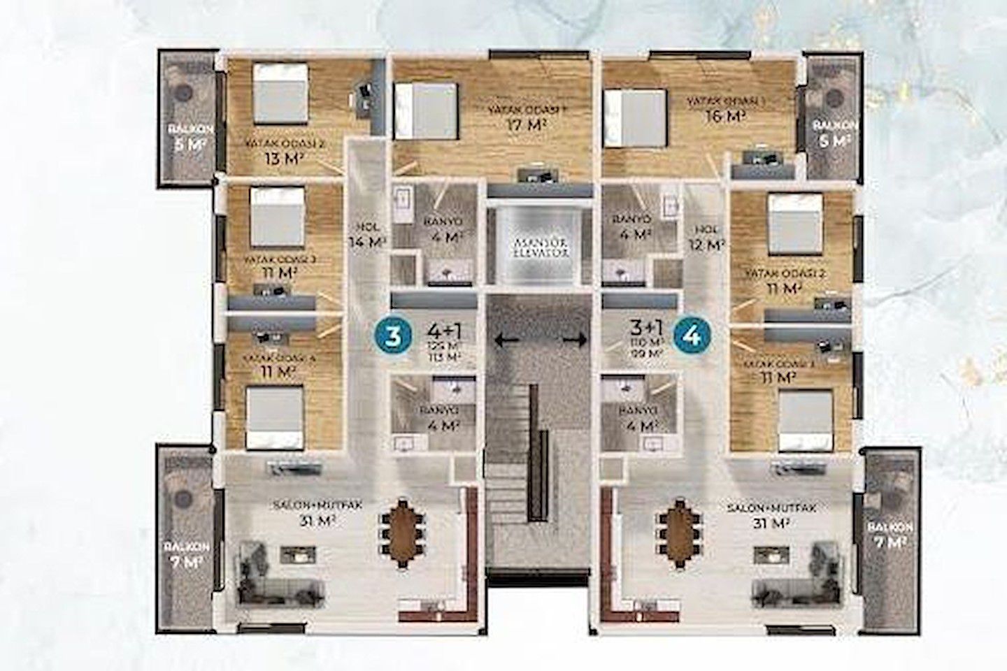 North Cyprus Four Bedroom Apartment in Yenibogazici Photo 8
