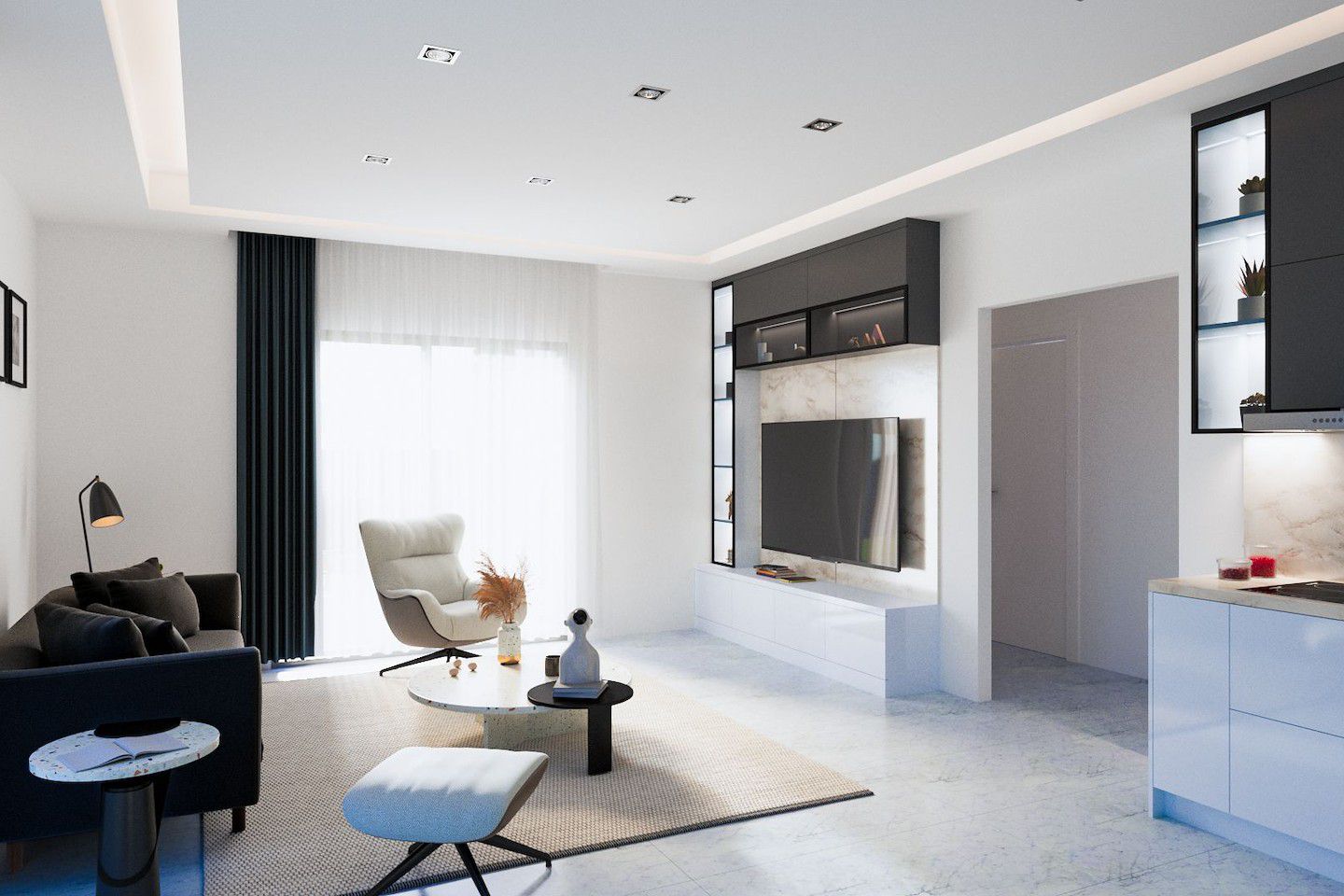 Nord-Kypros Penthouse med tre soverom i Yeni Bogazici Photo 47