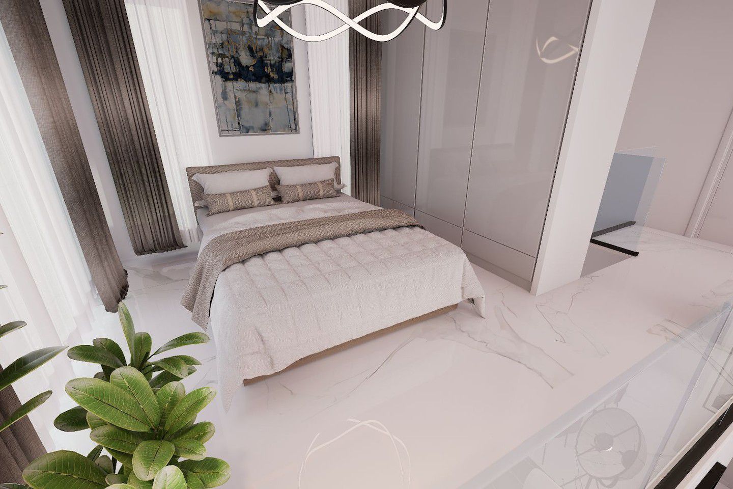 Severní Kypr Dvoupokojový loftový penthouse v Yeni Bogazici Photo 53