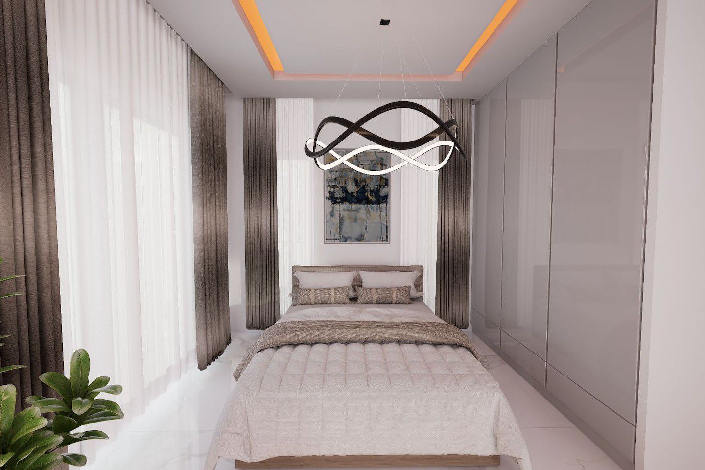 Severní Kypr Dvoupokojový loftový penthouse v Yeni Bogazici Photo 54