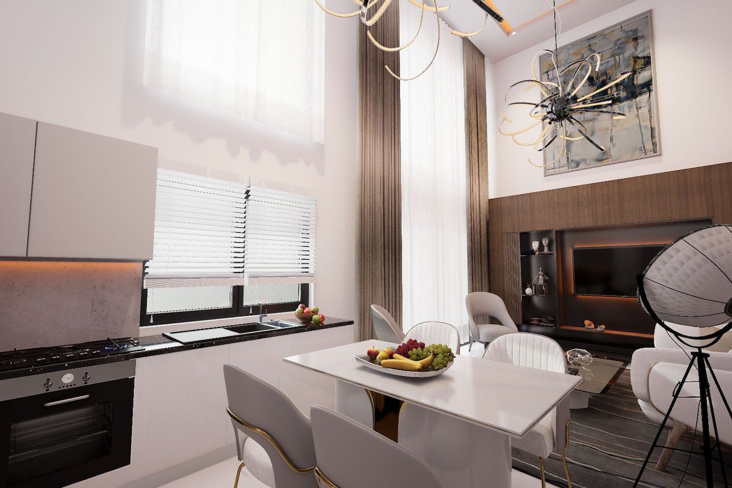 Severní Kypr Dvoupokojový loftový penthouse v Yeni Bogazici Photo 46