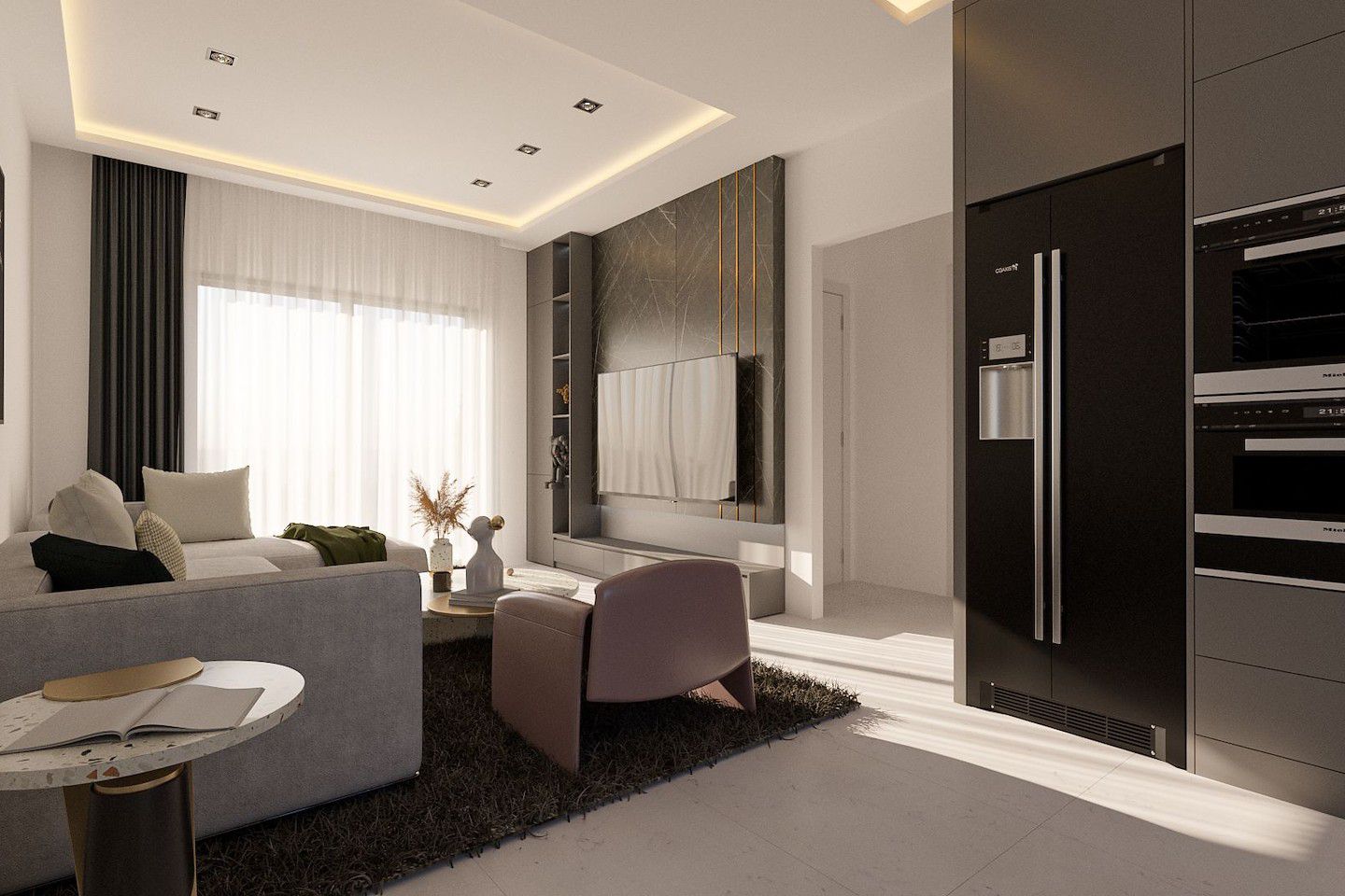 Severní Kypr Dvoupokojový penthouse v Yeni Bogazici Photo 48