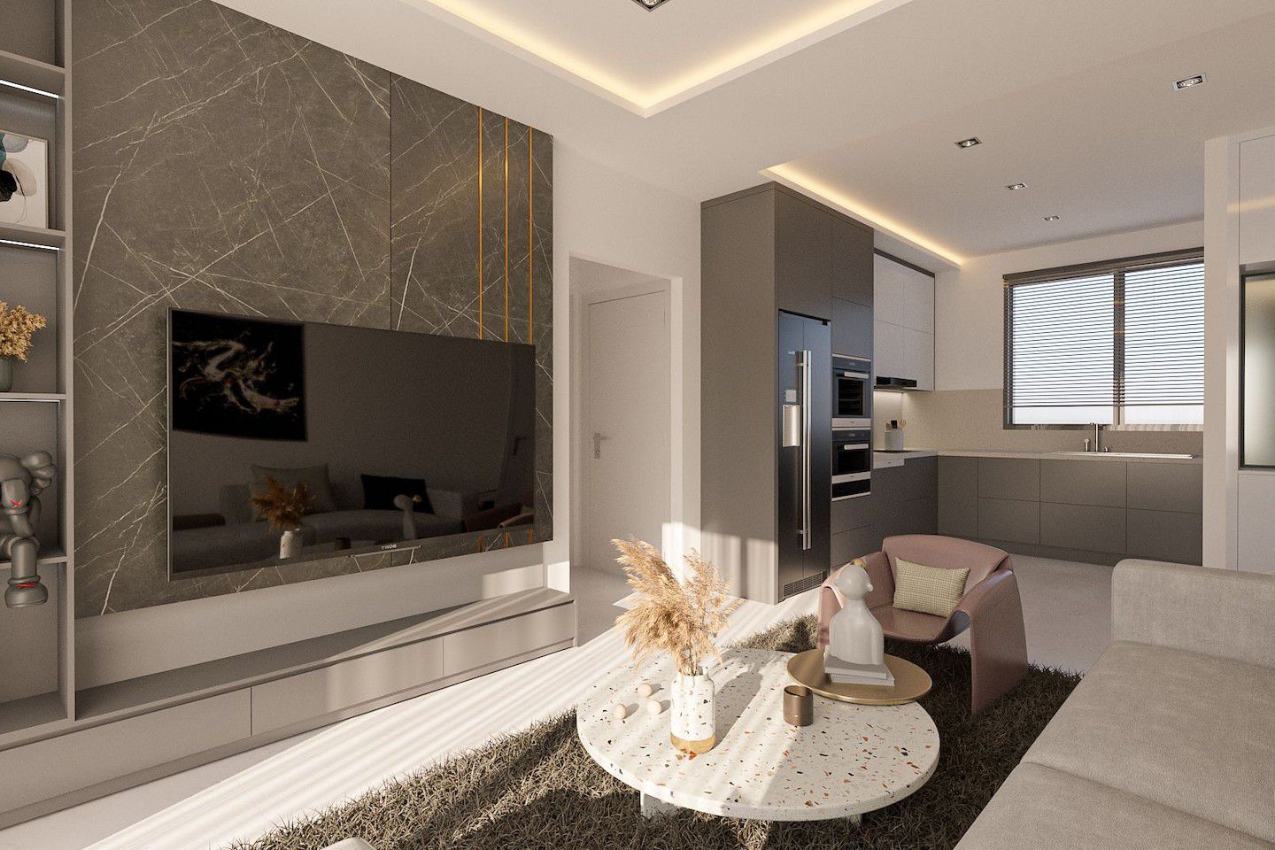 Severní Kypr Dvoupokojový penthouse v Yeni Bogazici Photo 49