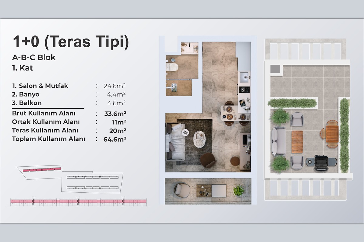 Norra Cypern Studio Takvåning i Famagusta området Photo 18