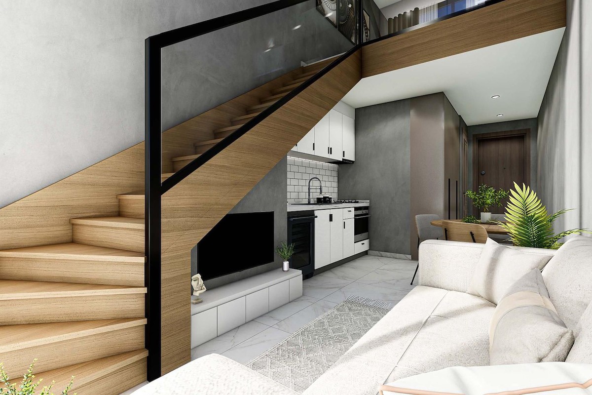 Kıbrıs İskele Tek Yatak Odalı Loft Penthouse Photo 27
