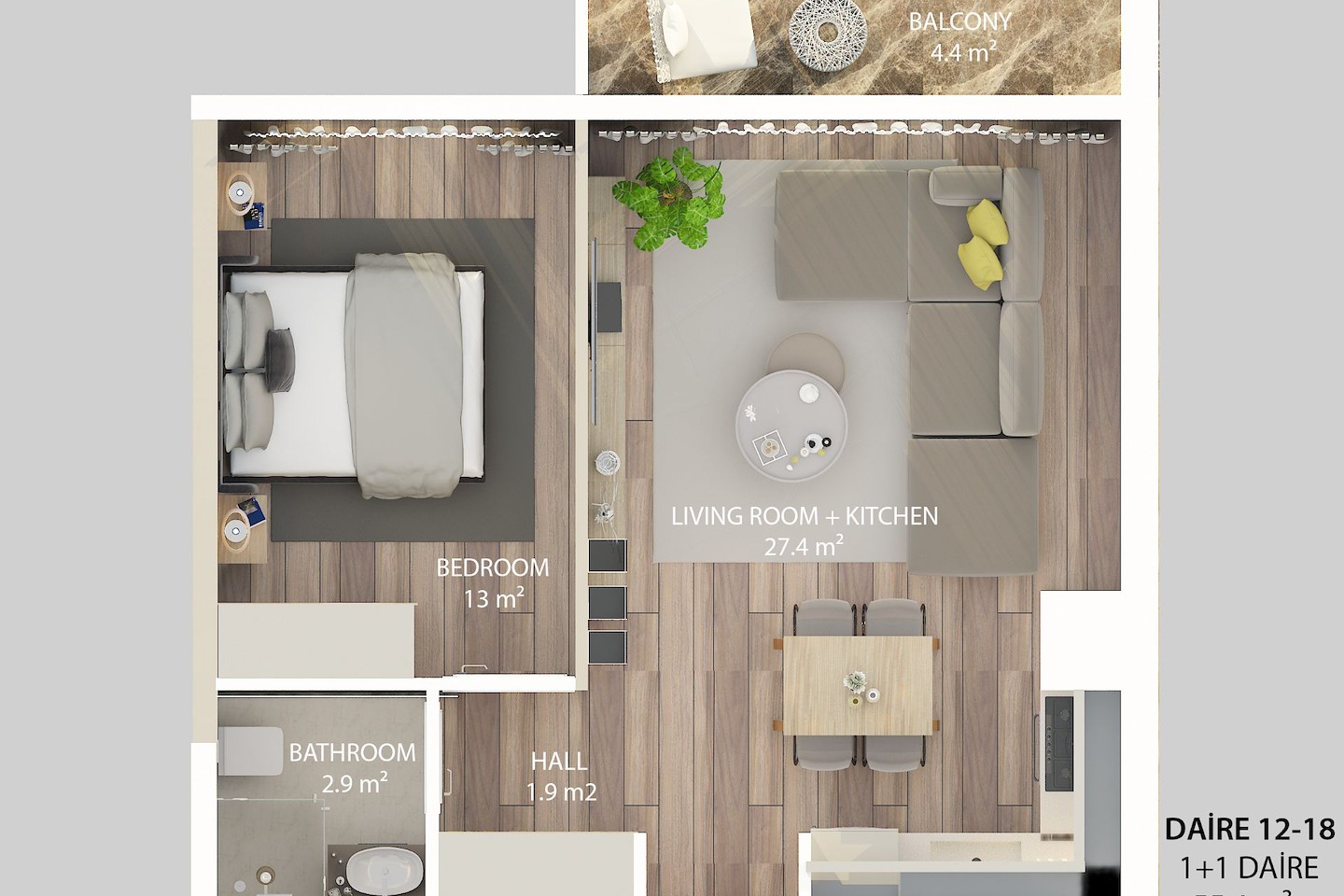 North Cyprus One Bedroom Apartment in Alsancak Photo 10