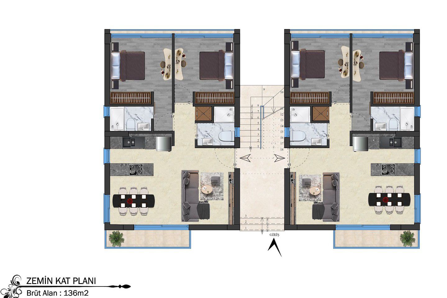 North Cyprus Two Bedroom Garden Apartment in Lapta Photo 26
