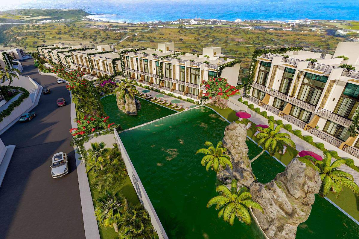 Severný Cyprus Jednospálňové apartmány vo wellness tematickom projekte v Esentepe Photo 15