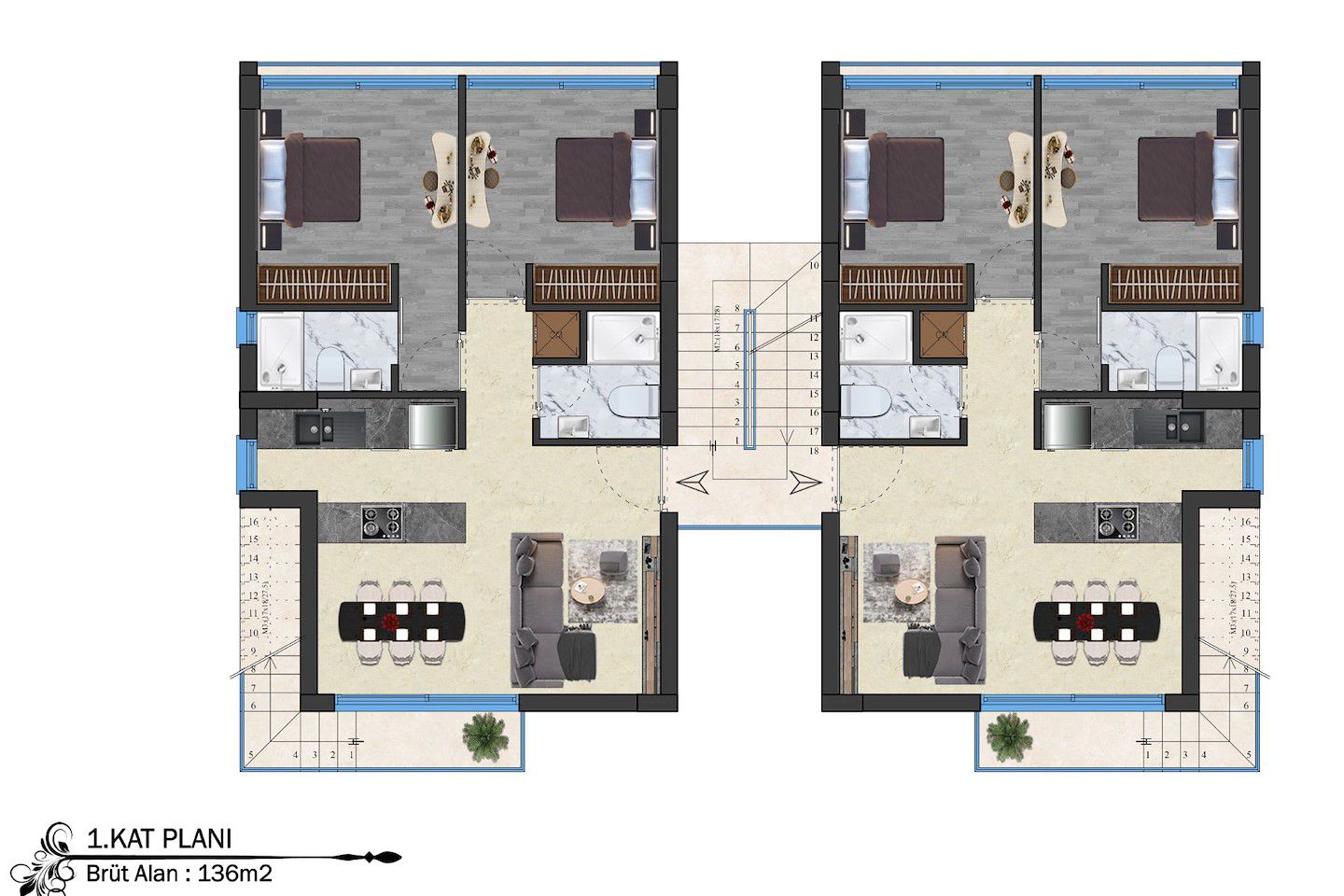 North Cyprus Two Bedroom Penthouse in Lapta Photo 26