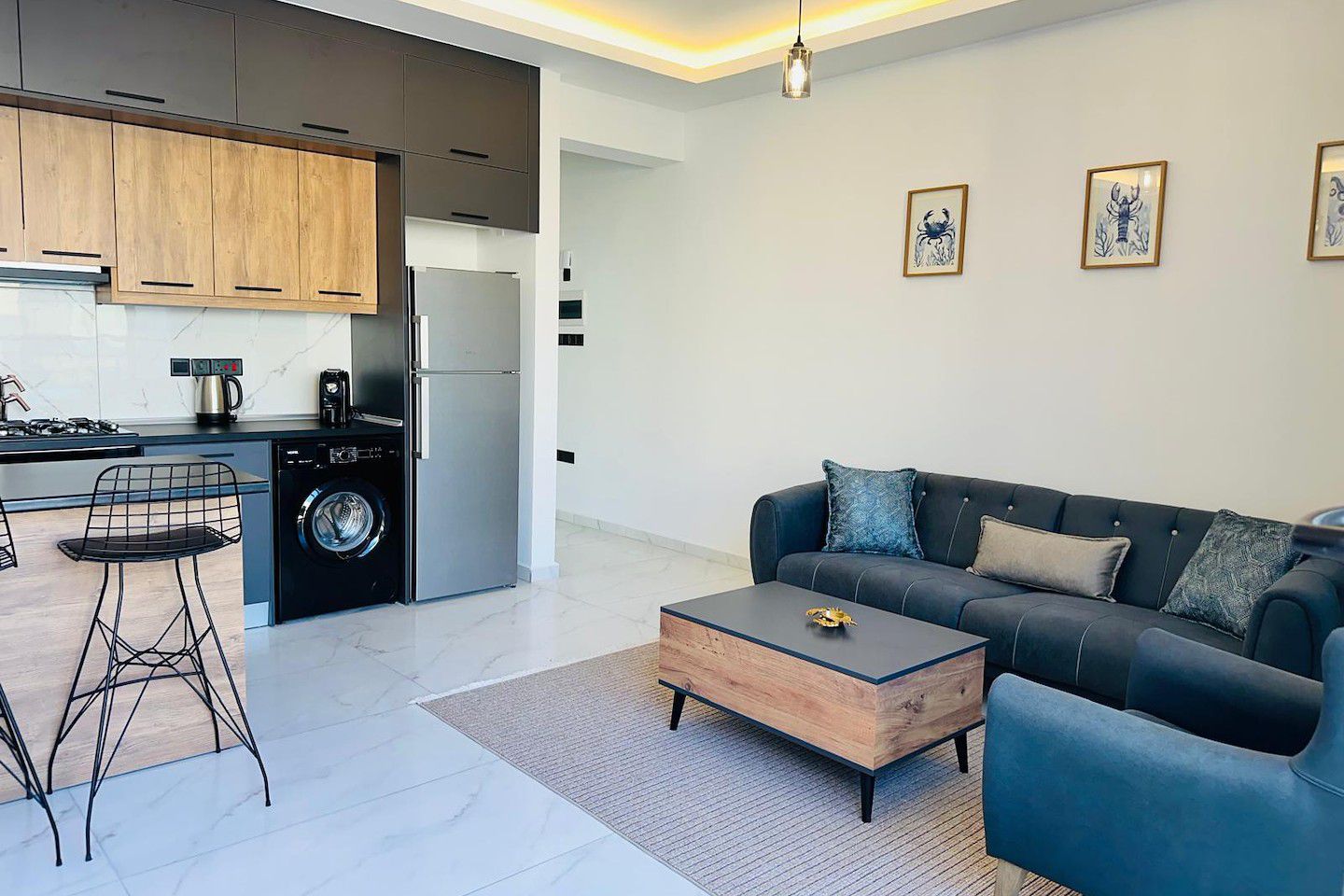 Észak-Ciprus Egy hálószobás penthouse Lapta területén Photo 15