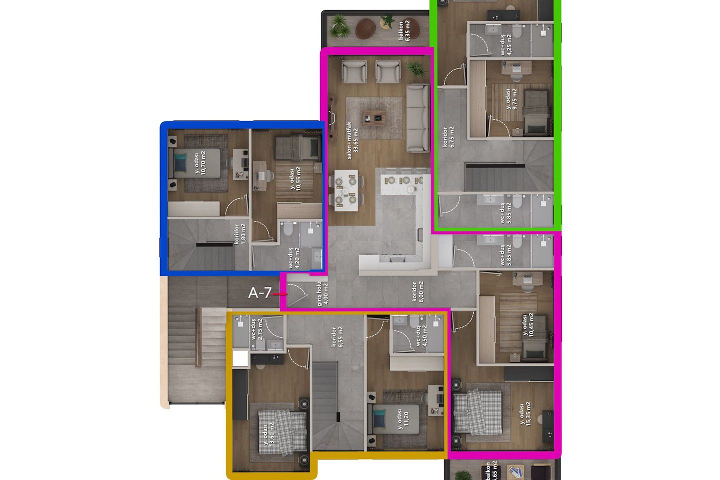 North Cyprus Three Bedroom Loft Penthouse in Lapta Photo 42
