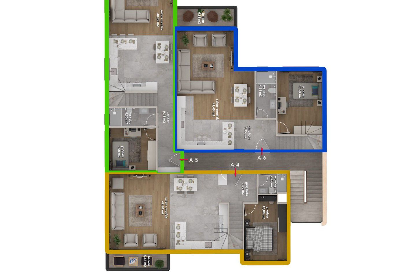 North Cyprus Three Bedroom Loft Penthouse in Lapta Photo 43