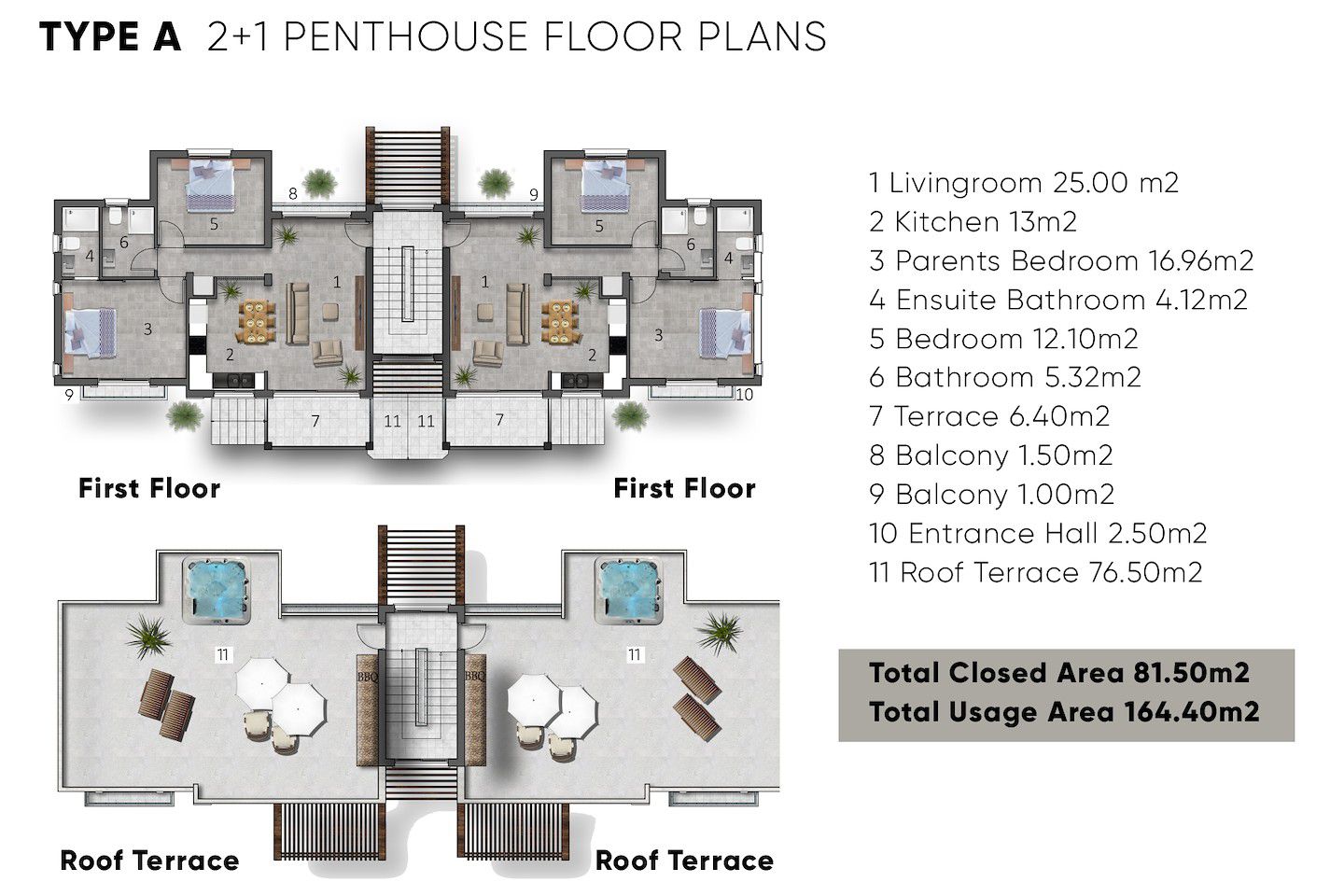 North Cyprus Two Bedroom Penthouse in Esentepe Photo 26