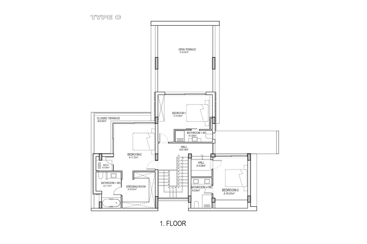 Norra Cypern Villa med fyra sovrum i Catalkoy (Typ C) Photo 17