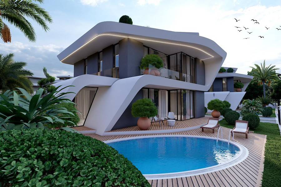Lapta Benzersiz Dört Yatak Odalı Villa