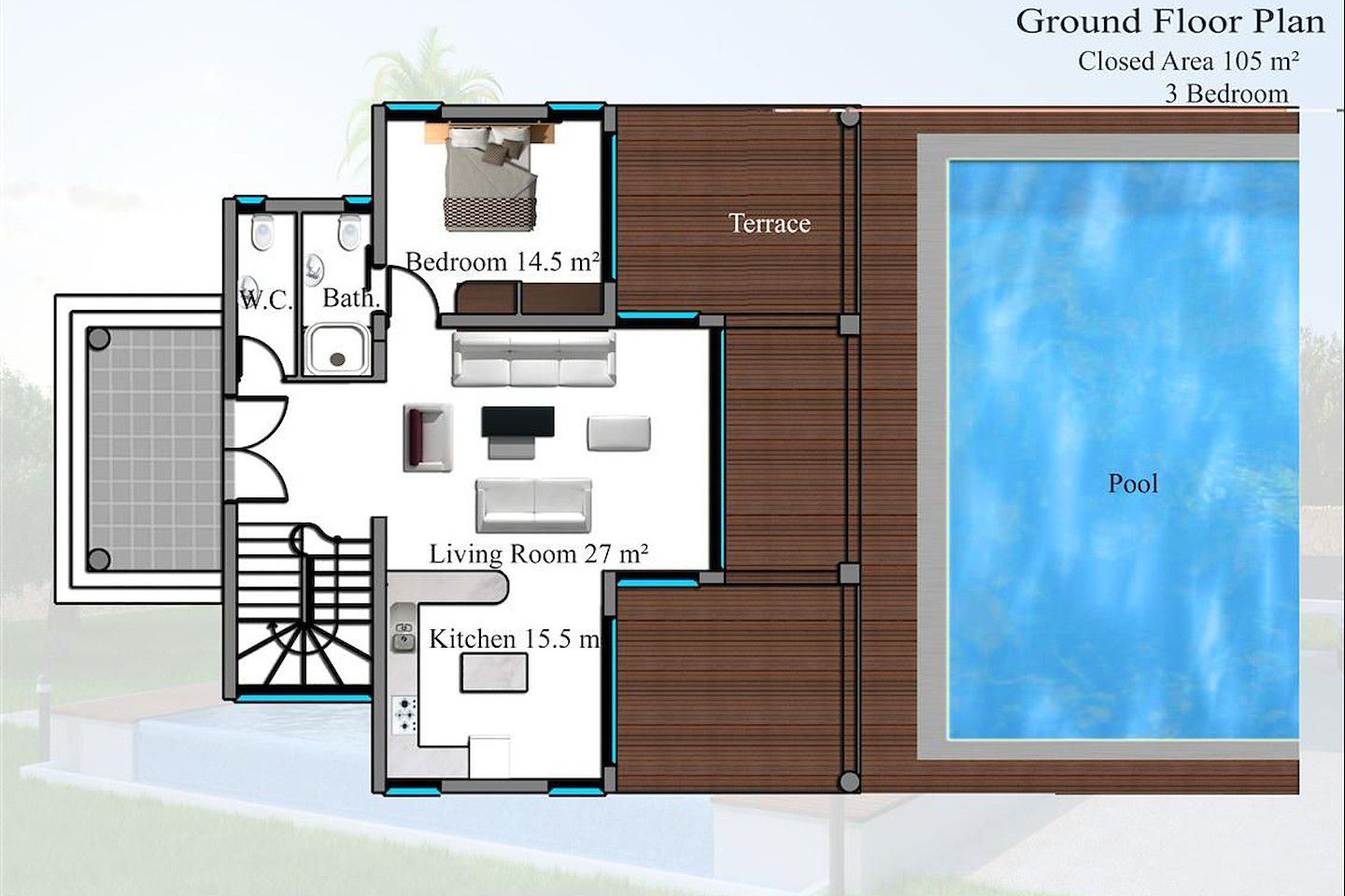 North Cyprus Three Bedroom Villa in Esentepe Photo 19