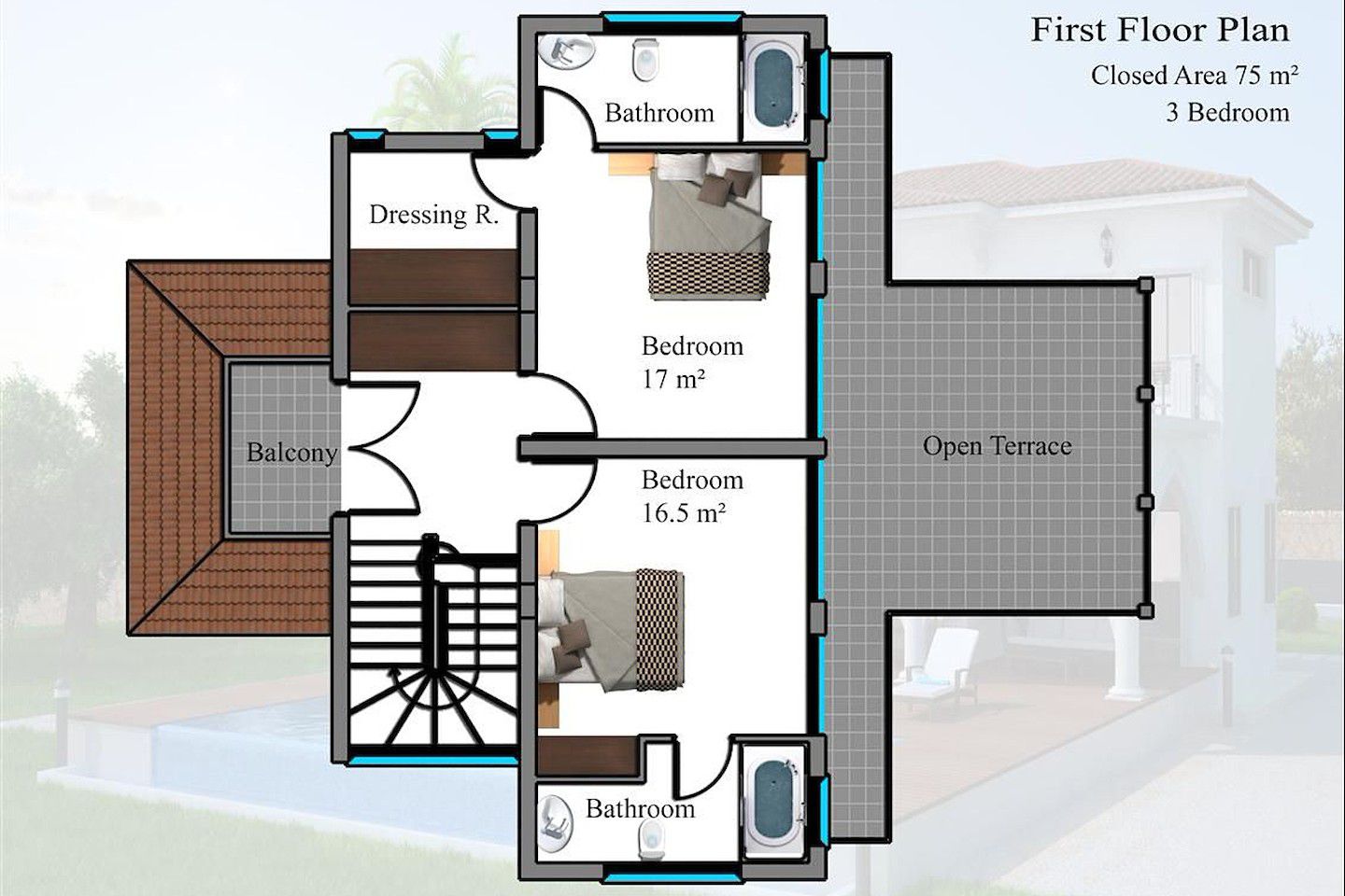 North Cyprus Three Bedroom Villa in Esentepe Photo 20