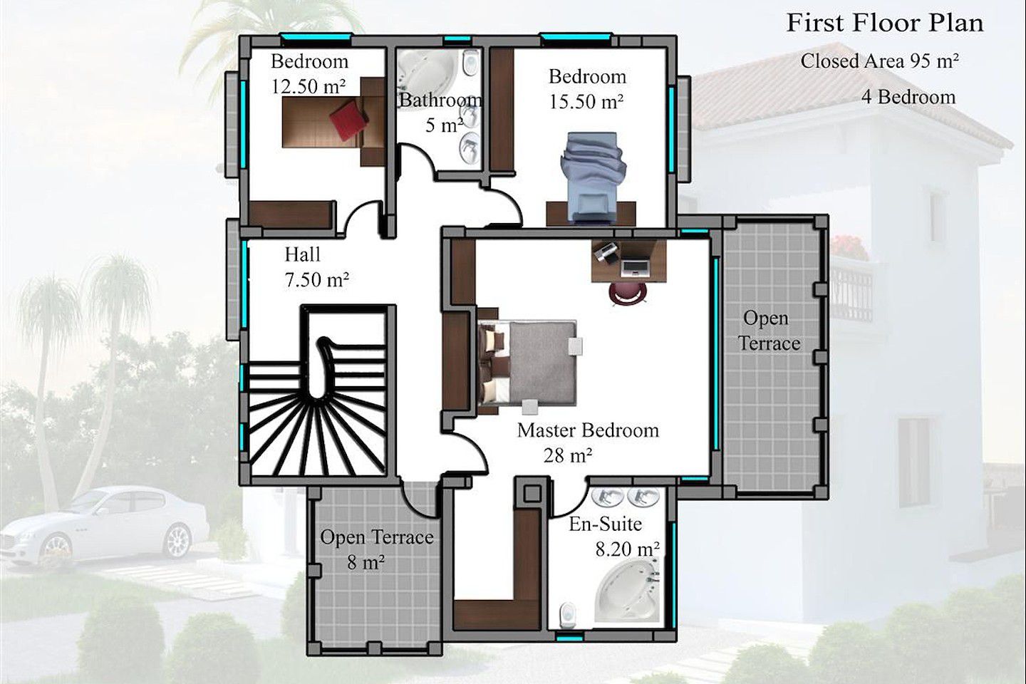 North Cyprus Four Bedroom Villa in Esentepe Photo 33