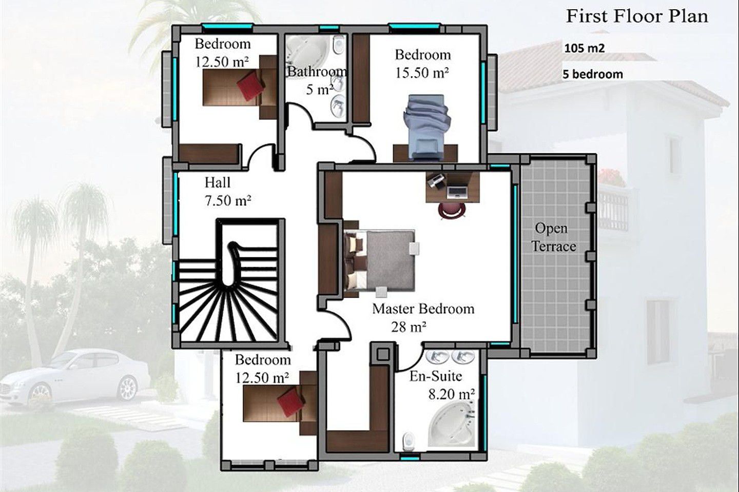 North Cyprus Five Bedroom Villa in Esentepe Photo 31