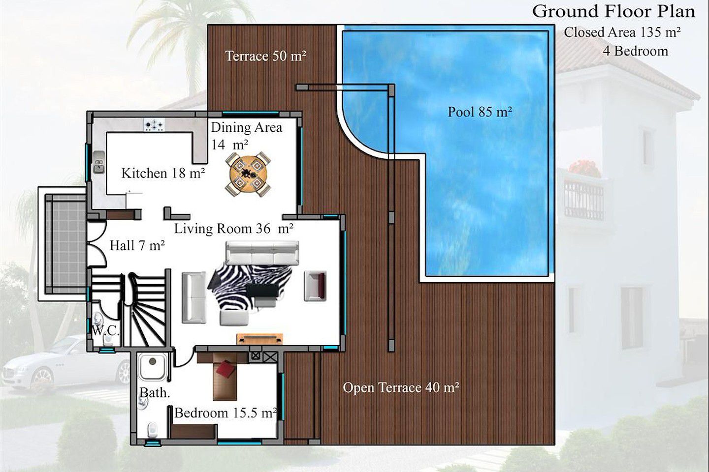 North Cyprus Five Bedroom Villa in Esentepe Photo 32