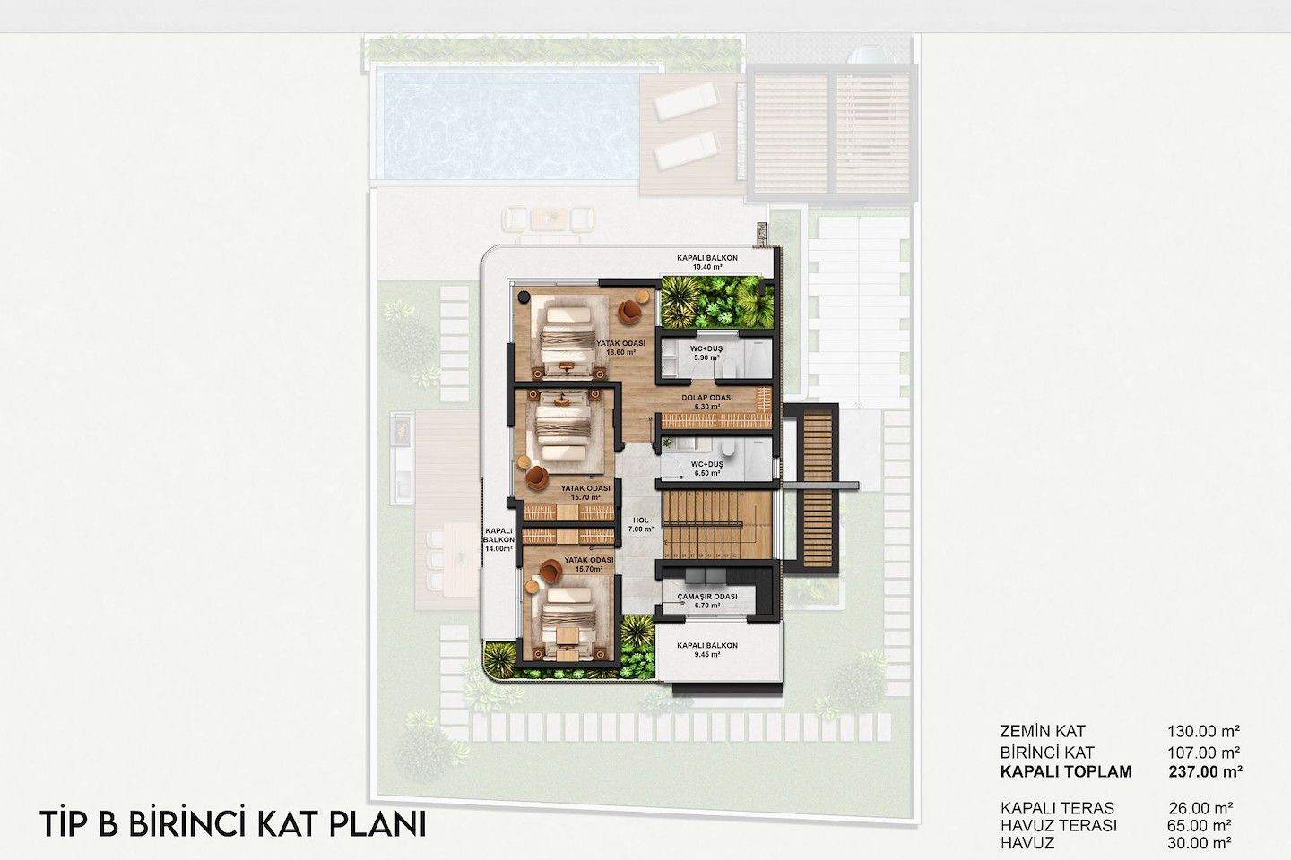 North Cyprus Four Bedroom Villa in Catalkoy (Type B) Photo 23
