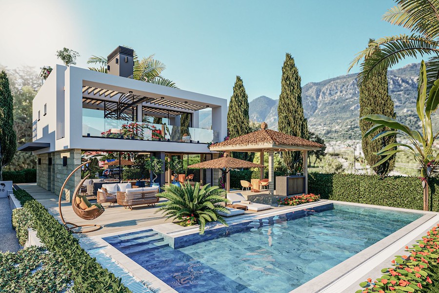 Kumlu Plaja Yakın Muhteşem Dört Yatak Odalı Villa