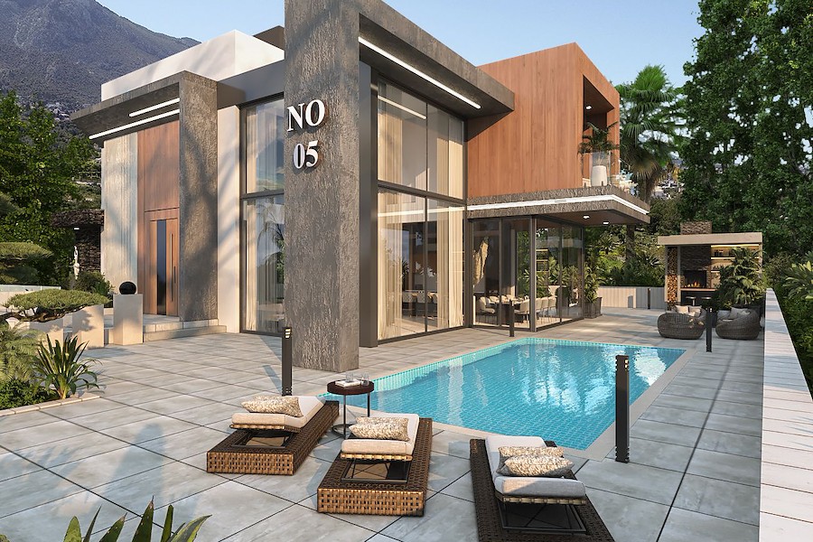 Karsyaka'da Dört Yatak Odalı Villa